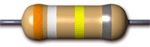 resistor,ptc,ntc,vdr-شکل مقاومت کربنی بانوارهای رنگی