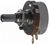 resistor,ptc,ntc,vdr-شکل مقاومت متغیر،شکل ولوم پیچی قابل نصب روی بدنه دستگاه