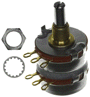 resistor,ptc,ntc,vdr-شکل یک ولوم 2 طبقه مثل ولوم صدای دو کاناله استریو