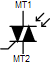 شکل دیگری از نماد ترایاک در نقشه های الکترونیک,thyristor,diac,triak
